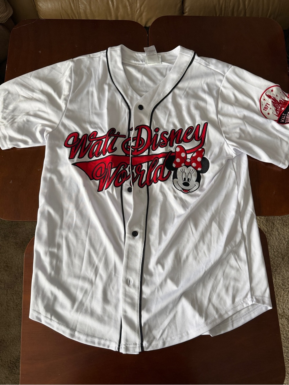Walt Disney World Adultโs Minnie Mouse Baseball Jersey